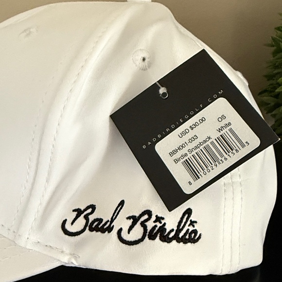 Bad Birdie White and Black Hat - Picture 2 of 6